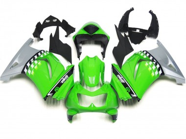 Green and Black Check 2008-2013 Kawasaki Ninja 250 Fairings Factory