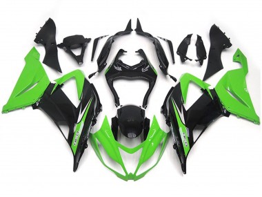 Green and Black Vibrant OEM Style 2013-2018 Kawasaki ZX6R Fairings Factory