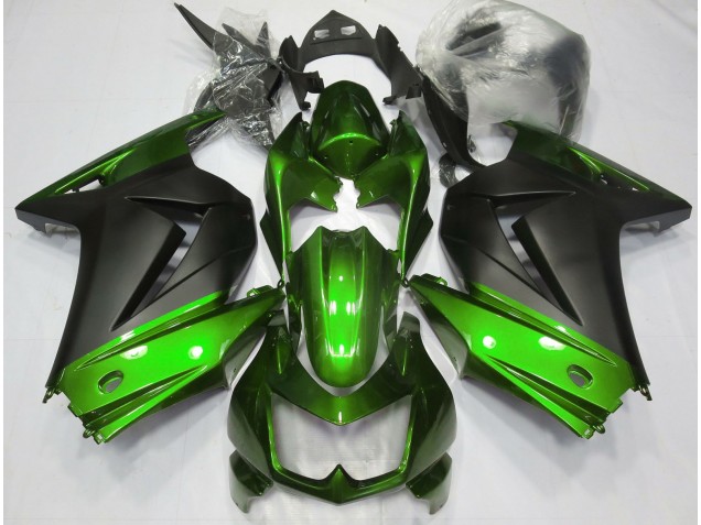 Green and Matte Black 2008-2013 Kawasaki Ninja 250 Fairings Factory