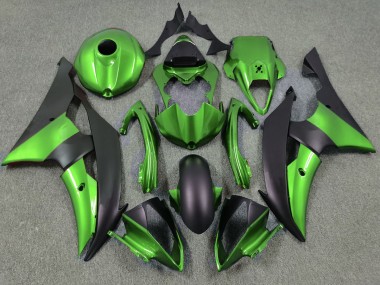 Green and Matte Black 2008-2016 Yamaha R6 Fairings Factory