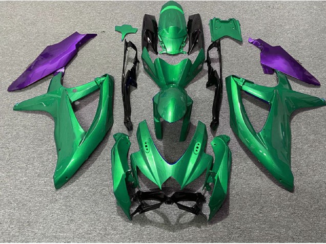 Green and Purple 2008-2010 Suzuki GSXR 600-750 Fairings Factory Green and Purple 2008-2010 Suzuki GSXR 600-750 Fairings Factory