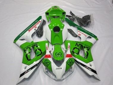 Green and White 2006-2007 Honda CBR1000RR Fairings Factory