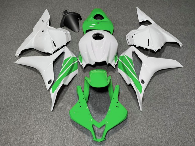 Green and White Side Stripe 2009-2012 Honda CBR600RR Fairings Factory Green and White Side Stripe 2009-2012 Honda CBR600RR Fairings Factory