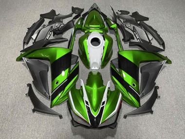 Green Black and White 2015-2018 Yamaha R3 Fairings Factory