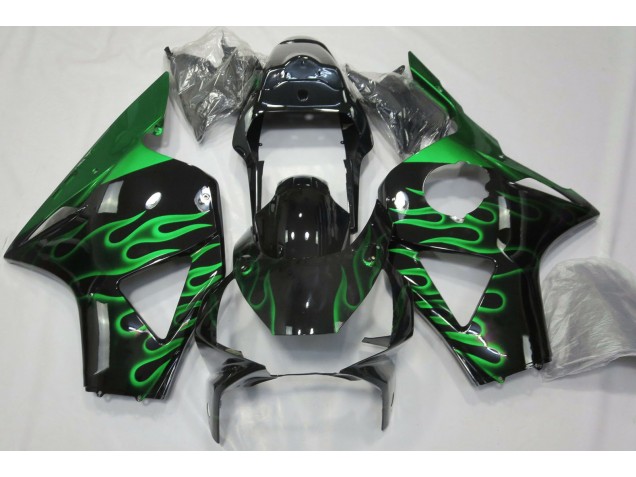 Green Flame 2002-2003 Honda CBR954 Fairings Factory Green Flame 2002-2003 Honda CBR954 Fairings Factory