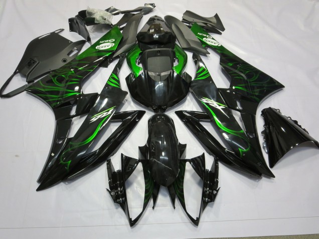 Green Flame 2006-2007 Yamaha R6 Fairings Factory Green Flame 2006-2007 Yamaha R6 Fairings Factory