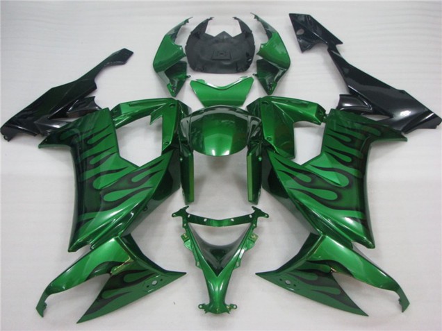 Green Flame 2008-2010 Kawasaki ZX10R Fairings Factory Green Flame 2008-2010 Kawasaki ZX10R Fairings Factory