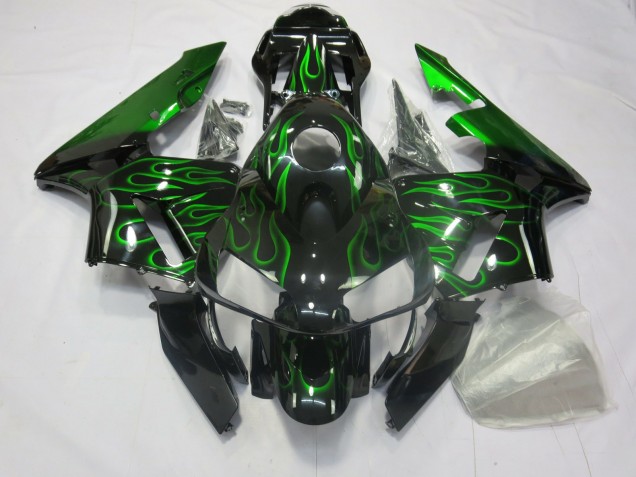 Green Flames 2003-2004 Honda CBR600RR Fairings Factory Green Flames 2003-2004 Honda CBR600RR Fairings Factory