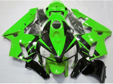 Green & Gloss Black Design 2005-2006 Honda CBR600RR Fairings Factory