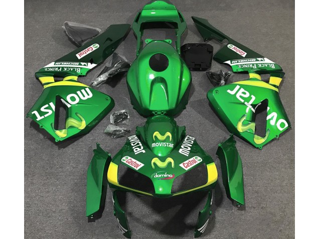 Green Movistar 2003-2004 Honda CBR600RR Fairings Factory Green Movistar 2003-2004 Honda CBR600RR Fairings Factory