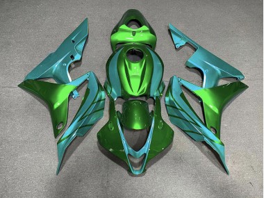 Green & Teal 2007-2008 Honda CBR600RR Fairings Factory