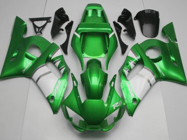 Green & White 1998-2002 Yamaha R6 Fairings Factory