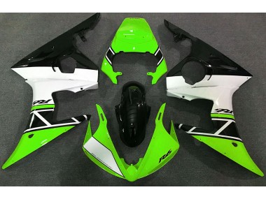 Green White and Black 2003-2005 Yamaha R6 Fairings Factory