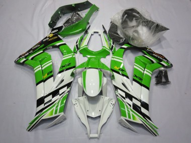 Green White Black 2011-2015 Kawasaki ZX10R Fairings Factory
