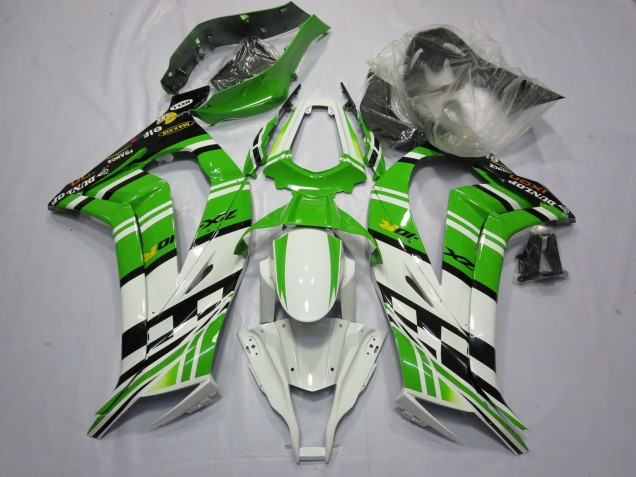 Green White Black 2011-2015 Kawasaki ZX10R Fairings Factory