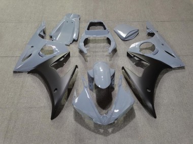 Grey & Matte Black 2003-2005 Yamaha R6 Fairings Factory