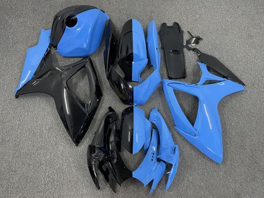 Half Blue and Black 2006-2007 Suzuki GSXR 600-750 Fairings Factory