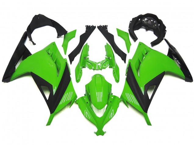 High Gloss Green and Black 2013-2018 Kawasaki Ninja 300 Fairings Factory