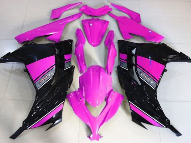 Hot Pink and Black 2013-2018 Kawasaki Ninja 300 Fairings Factory