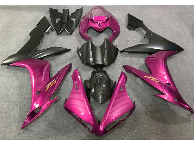 Hot Pink and Carbon Style 2004-2006 Yamaha R1 Fairings Factory Hot Pink and Carbon Style 2004-2006 Yamaha R1 Fairings Factory