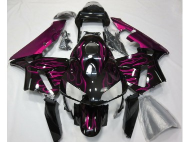 Hot Pink Flames 2003-2004 Honda CBR600RR Fairings Factory