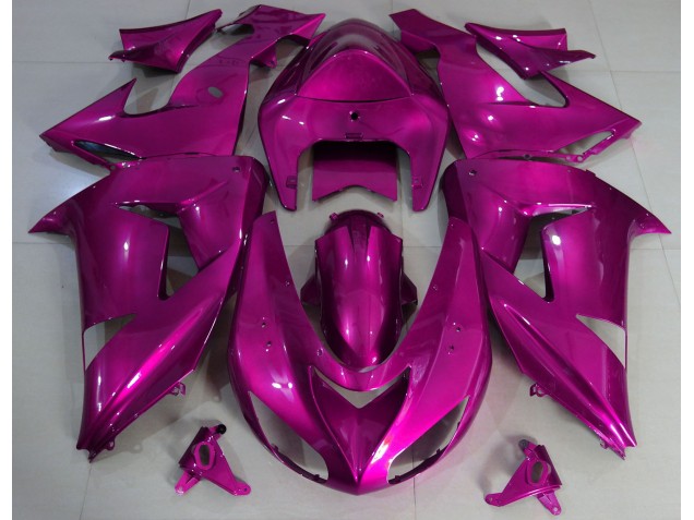 Hot Pink Plain 2006-2007 Kawasaki ZX10R Fairings Factory Hot Pink Plain 2006-2007 Kawasaki ZX10R Fairings Factory