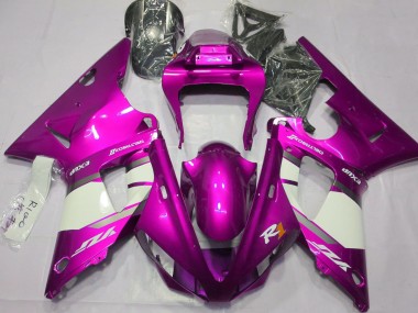 Hot Pink & White 2000-2001 Yamaha R1 Fairings Factory