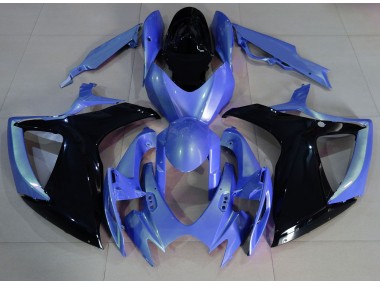 Light Blue and Black 2006-2007 Suzuki GSXR 600-750 Fairings Factory
