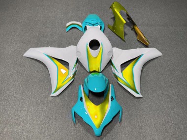 Light Blue and Gold 2008-2011 Honda CBR1000RR Fairings Factory