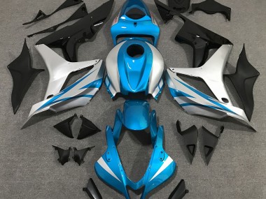Light Blue and Silver OEM Style 2007-2008 Honda CBR600RR Fairings Factory