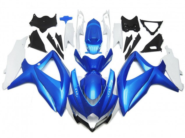 Light Blue and White Custom Style 2008-2010 Suzuki GSXR 600-750 Fairings Factory Light Blue and White Custom Style 2008-2010 Suzuki GSXR 600-750 Fairings Factory