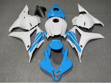 Light Blue and White Side Stripe 2009-2012 Honda CBR600RR Fairings Factory