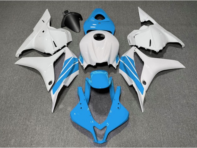 Light Blue and White Side Stripe 2009-2012 Honda CBR600RR Fairings Factory Light Blue and White Side Stripe 2009-2012 Honda CBR600RR Fairings Factory