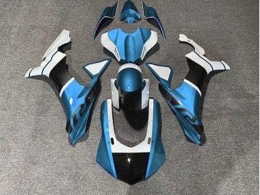 Light Blue & Carbon Fiber Accents 2015-2019 Yamaha R1 Fairings Factory