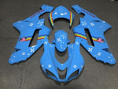 Light Blue Custom 2007-2008 Kawasaki ZX6R Fairings Factory