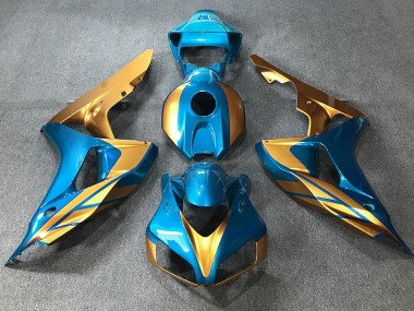 Light Blue & Gold 2006-2007 Honda CBR1000RR Fairings Factory