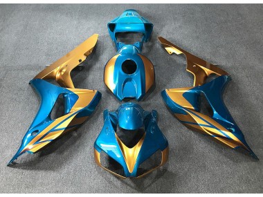 Light Blue & Gold 2006-2007 Honda CBR1000RR Fairings Factory