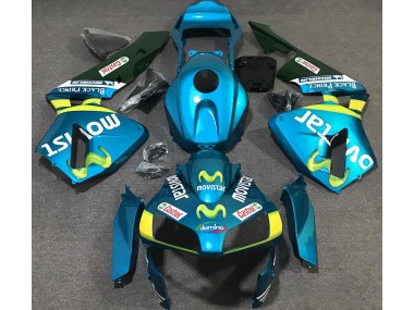 Light Blue Movistar 2003-2004 Honda CBR600RR Fairings Factory