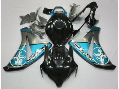 Light Blue on Black Custom 2008-2011 Honda CBR1000RR Fairings Factory