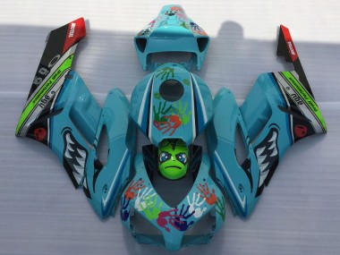 Light Blue Shark 2004-2005 Honda CBR1000RR Fairings Factory