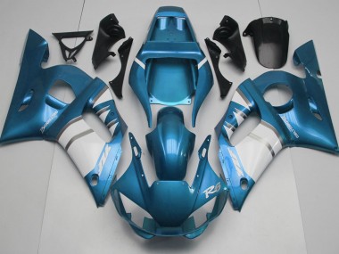 Light Blue & White 1998-2002 Yamaha R6 Fairings Factory