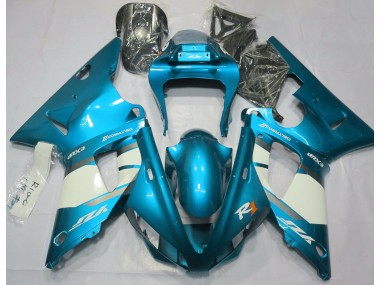 Light Blue & White 2000-2001 Yamaha R1 Fairings Factory