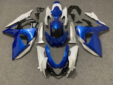 Light Blue & White 2009-2016 Suzuki GSXR 1000 Fairings Factory