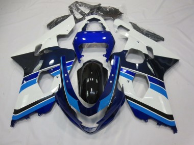 Light Blue White and Black 2004-2005 Suzuki GSXR 600-750 Fairings Factory