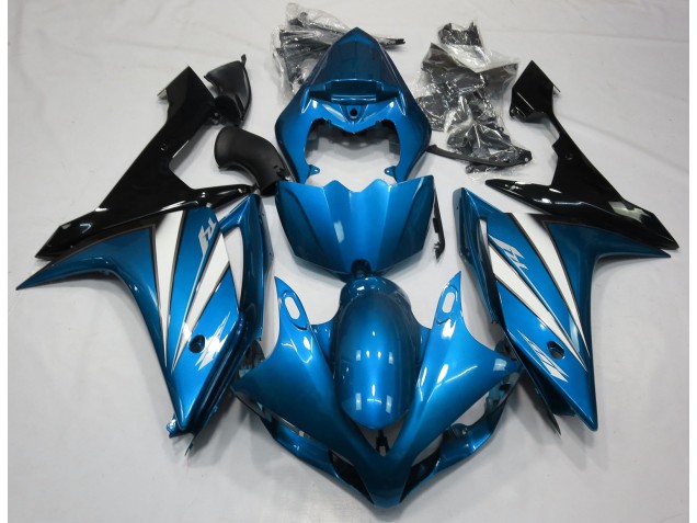Light Blue White and Black 2007-2008 Yamaha R1 Fairings Factory Light Blue White and Black 2007-2008 Yamaha R1 Fairings Factory