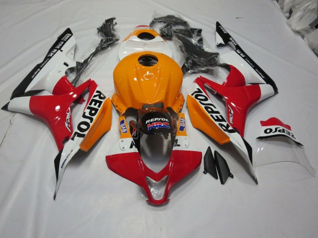 Light Orange and White Repsol 2007-2008 Honda CBR600RR Fairings Factory Light Orange and White Repsol 2007-2008 Honda CBR600RR Fairings Factory