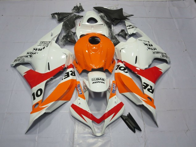 Light Orange and White Repsol 2009-2012 Honda CBR600RR Fairings Factory Light Orange and White Repsol 2009-2012 Honda CBR600RR Fairings Factory