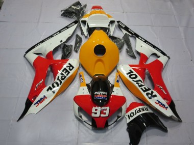 Light Orange White Repsol 2006-2007 Honda CBR1000RR Fairings Factory
