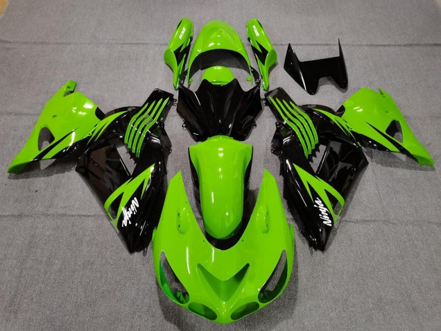 Lime Green and Black 2006-2011 Kawasaki ZX14R Fairings Factory Lime Green and Black 2006-2011 Kawasaki ZX14R Fairings Factory