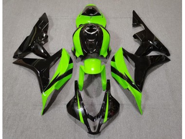 Lime Green and Black 2007-2008 Honda CBR600RR Fairings Factory